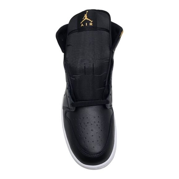 Nike Air Jordan 1 Mid Black Metallic Gold White DQ8426-071 Men's Size 12 - Picture 9 of 10